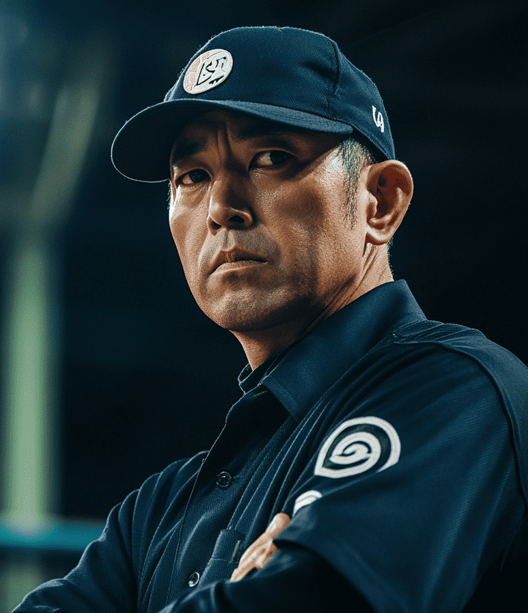 地域プロ野球リーグの試合で判定を行う審判員の様子